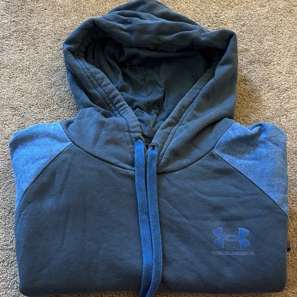 Under Armour Navy and Light Blue Hoodie